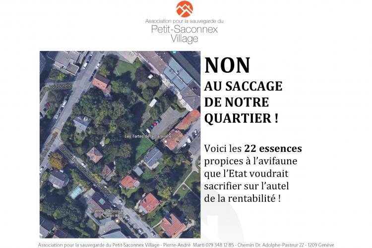 Association pour la Sauvegarde du Petit-Saconnex Village - Non au saccage du quartier
